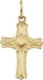 14K Gold Youth Cross Pendant – 13x10mm