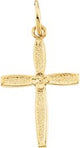 14K Gold Youth Cross Pendant – 14x10mm