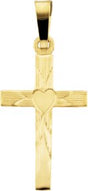 14K Gold Cross Pendant – 19x11mm
