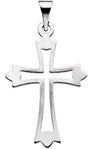 Platinum Cross Pendant – 24x18mm