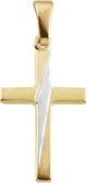 14K Gold Cross Pendant – 18.5x12mm