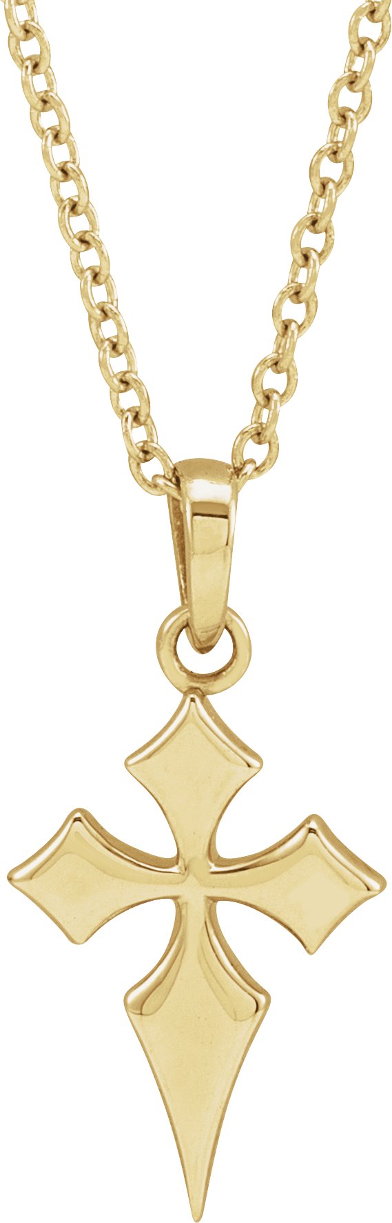 14K Gold Ornate Necklace or Pendant - Yellow Gold