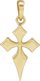 14K Gold Ornate Necklace or Pendant - Yellow Gold