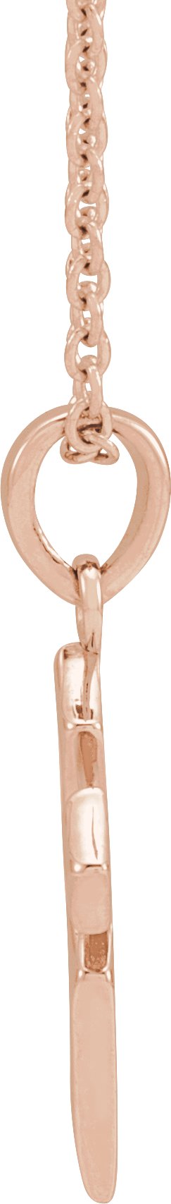 14K Gold Ornate Necklace or Pendant - Rose Gold - view 2
