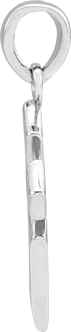 14K Gold Ornate Necklace or Pendant - White Gold - view 2