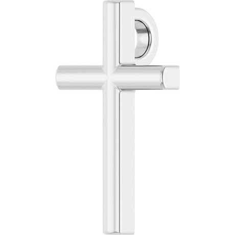 Platinum Cross Necklace or Pendant – 12x7.61mm - view 2
