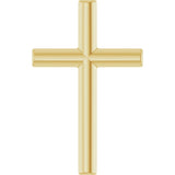 14K Gold Cross Necklace or Pendant – 12x7.61mm - Yellow Gold