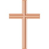 14K Gold Cross Necklace or Pendant – 12x7.61mm - Rose Gold