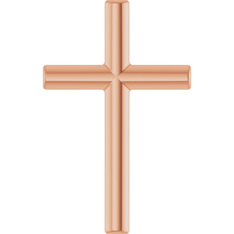 14K Gold Cross Necklace or Pendant – 12x7.61mm - Rose Gold