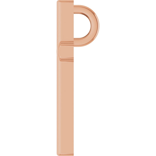 14K Gold Cross Necklace or Pendant – 12x7.61mm - Rose Gold - view 3