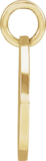 14K Gold Pierced Cross Necklace or Pendant - Yellow Gold - view 2