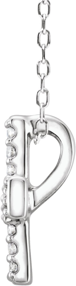 Platinum Round Natural Diamond Cross Necklace or Pendant – 0.07 CTW - view 4