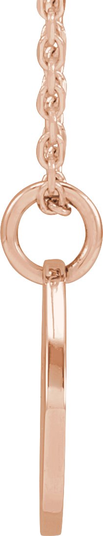 14K Gold Pierced Cross Necklace or Pendant - Rose Gold - view 2