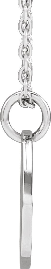 14K Gold Pierced Cross Necklace or Pendant - White Gold - view 2