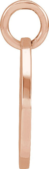 14K Gold Pierced Cross Necklace or Pendant - Rose Gold - view 2