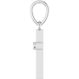 Platinum Round Natural Diamond Cross Necklace or Pendant – up to 0.015 CTW - view 6
