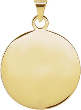 14K Gold Confirmation Medal Pendant - view 2