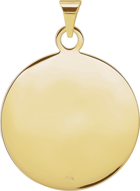 14K Gold Confirmation Medal Pendant - view 2
