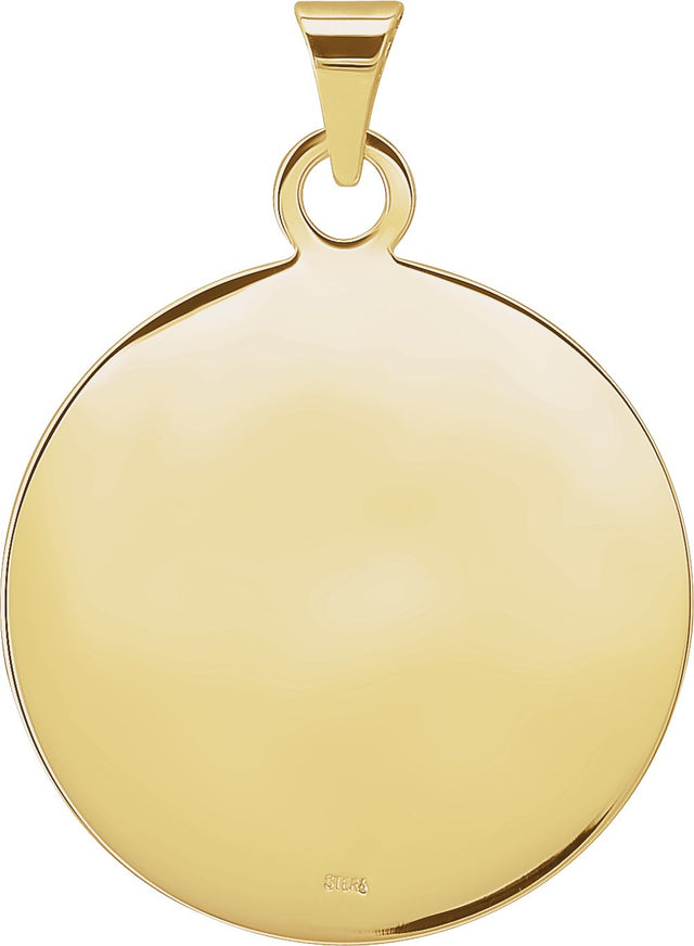 14K Gold Confirmation Medal Pendant - view 2