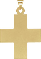 14K Gold Greek Cross Pendant II - Yellow Gold - view 3