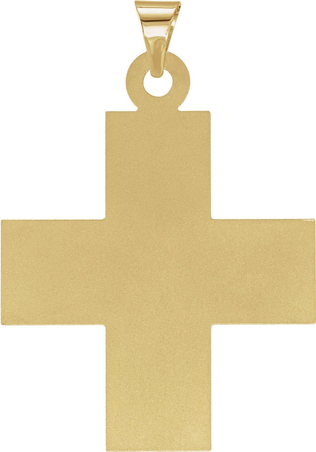 14K Gold Greek Cross Pendant II - Yellow Gold - view 3