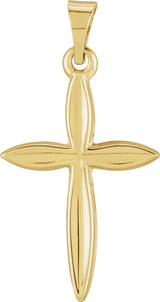 14K Gold Cross Pendant – 18x13mm - Yellow Gold