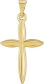 14K Gold Cross Pendant – 18x13mm - Yellow Gold