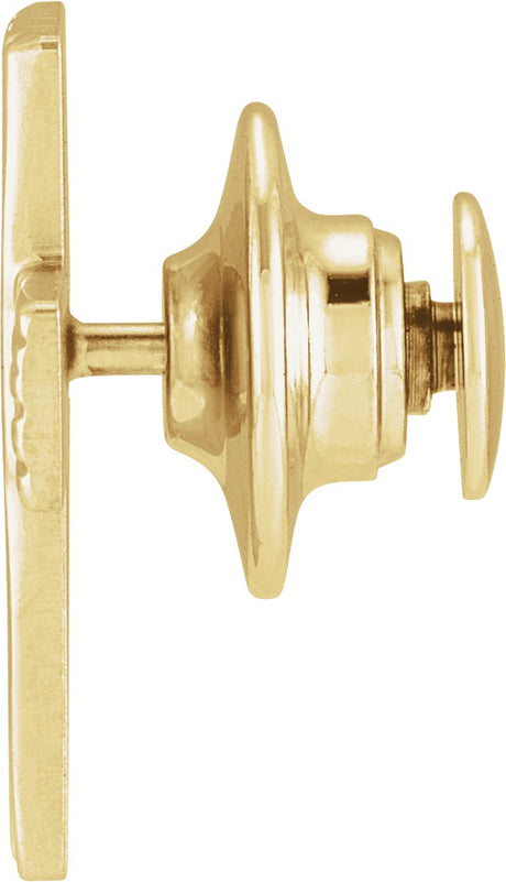 10K Gold The Rugged Cross Lapel Pin - view 2