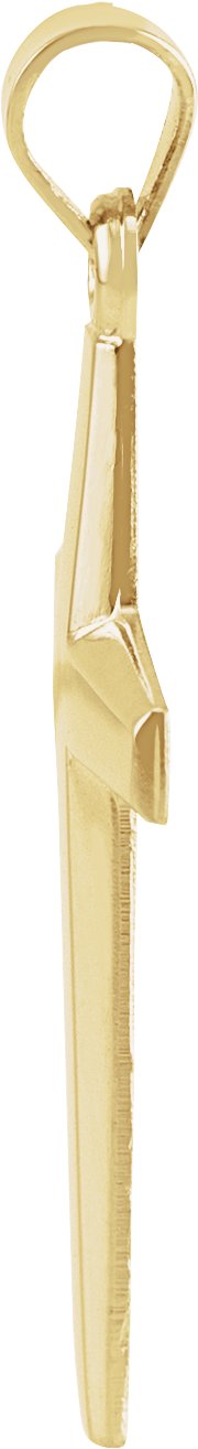 18K Gold Cross Necklace or Pendant - view 2