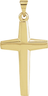 14K Gold Cross Necklace or Pendant – 23x14mm - Yellow Gold