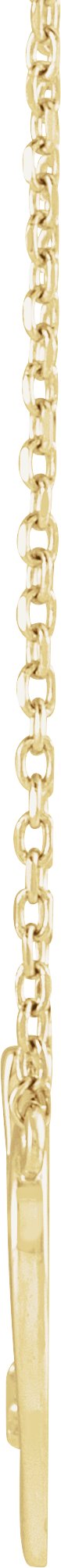 14K Gold Round Natural Diamond Heart & Cross Necklace – up to 0.0025 CTW - Yellow Gold - view 6