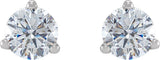 14K Gold Lab-Grown Diamond Round 3-Prong Stud Earrings – 1/2 CTW - White Gold - view 8
