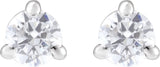 14K Gold Round Lab-Grown Diamond Cocktail-Style Stud Earrings - White Gold - view 4