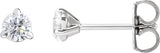 14K Gold Round Lab-Grown Diamond Cocktail-Style Stud Earrings - White Gold - view 3