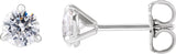 14K Gold Round Lab-Grown Diamond Cocktail-Style Stud Earrings - White Gold - view 3