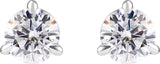 14K Gold Round Lab-Grown Diamond Cocktail-Style Stud Earrings - White Gold - view 4