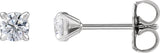 14K Gold Lab-Grown Diamond Round Cocktail-Style Stud Earrings - White Gold - view 3