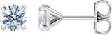 14K Gold Lab-Grown Diamond Round Cocktail-Style Stud Earrings - White Gold - view 3