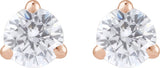 14K Gold Round Lab-Grown Diamond Cocktail-Style Stud Earrings - Rose Gold - view 5