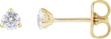14K Gold Round Lab-Grown Diamond Cocktail-Style Stud Earrings - Yellow Gold - view 3