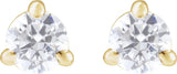 14K Gold Round Lab-Grown Diamond Cocktail-Style Stud Earrings - Yellow Gold - view 4