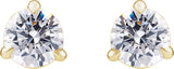 14K Gold Round Lab-Grown Diamond Cocktail-Style Stud Earrings - Yellow Gold - view 4