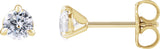 14K Gold Round Lab-Grown Diamond Cocktail-Style Stud Earrings - Yellow Gold - view 3