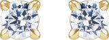 14K Gold Lab-Grown Diamond Round Cocktail-Style Stud Earrings - Yellow Gold - view 4