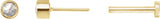14K Gold Natural Diamond Round Rose-Cut Bezel-Set Earrings - Yellow Gold - view 9