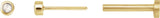14K Gold Natural Diamond Round Rose-Cut Bezel-Set Earrings - Yellow Gold - view 9