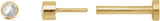 14K Gold Natural Diamond Round Rose-Cut Bezel-Set Earrings - Yellow Gold - view 9