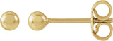 14K Gold Ball Earrings II - Yellow Gold