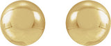 14K Gold Ball Earrings II - Yellow Gold - view 2