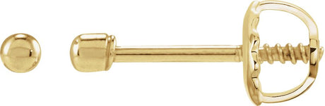 14K Gold Youth Bead Earrings - Yellow Gold